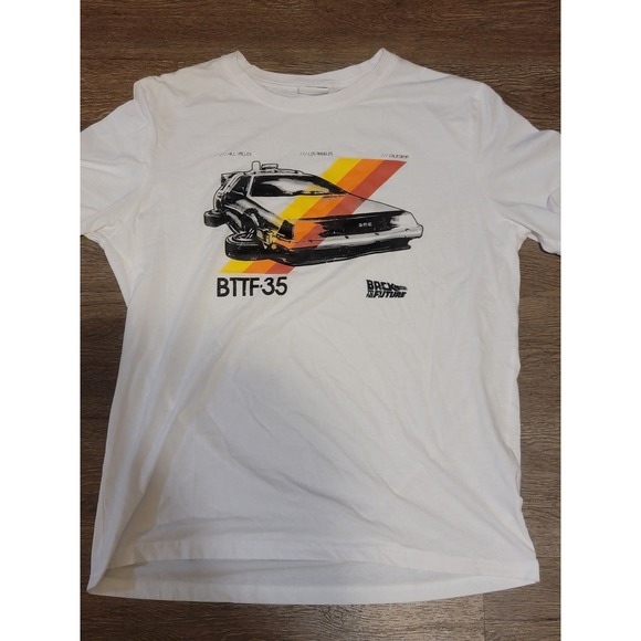 Aldi Other - Back to the Future T-Shirt BTTF-35 Graphic Tee Short Sleeve White Size M